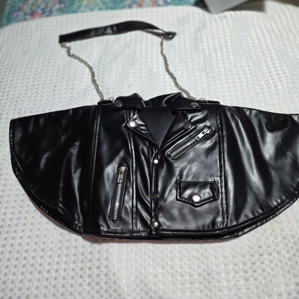 BOOSHii 10 PU LEATHER MOTORCYCLE JACKET SHOULDER BAG